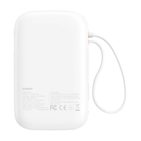 POWERBANK BASEUS QPOW 2 10000MAH 30W (BIAŁY)
