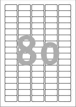 ETYKIETY SAMOPRZYLEPNE 35.6X16.9MM DO CZASOWEGO ETYKIETOWANIA AVERY ZWECKFORM USUWALNE L4732REV-25 BIAŁE 30ARK*80SZT