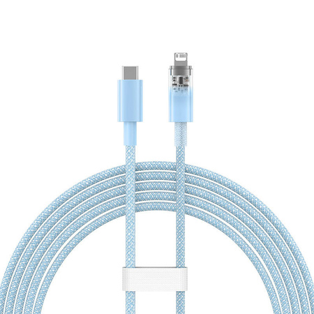 KABEL SZYBKO ŁADUJĄCY BASEUS USB-C DO LIGHTNING EXPLORER SERIES 2M, 20W (NIEBIESKI)