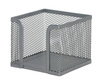 POJEMNIK NA KOSTKĘ BIUROWĄ 95X80X95MM Q-CONNECT OFFICE SET SREBRNY METALOWA SIATKA