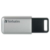 VERBATIM USB FLASH DISK, USB 3.0, 16GB, SECURE PRO, STORE N GO, SREBRNY, 98664, USB A, SZYFROWANIE AES 256-BIT, WYSUWANE ZŁĄCZE
