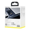 Ładowarka samochodowa Baseus Particular Digital Display z wyświetlaczem, USB + USB-C, QC3.0+PD, 5A, 65W (szara) + kabel USB-C 1m 100W (czarny)