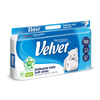 PAPIER TOALETOWY TRZYWARSTWOWY CELULOZOWY VELVET DELIKATNIE BIAŁY 45751260 150 LISTKÓW 18,3M 8 SZT.