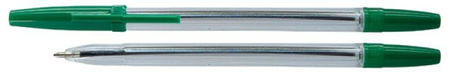 DŁUGOPIS OFFICE PRODUCTS ZIELONY 1.0MM PRZEZROCZYSTA