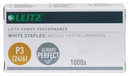 Zszywki LEITZ P3 24/6 55540000 biały 30 kart. 1000szt.