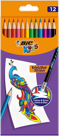 KREDKI OŁÓWKOWE BIC KIDS EVOLUTION ILLUSION 987868 MIX*12
