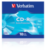 PŁYTA CD-R 700MB 52X VERBATIM DATALIFE 43415 SLIM 10 SZT.