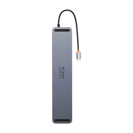 HUB 12W1 BASEUS ELITEJOY GEN2 SERIES USB-C DO 2XHDMI+ 3XUSB 3.0+ PD+ DP+ SD/TF+ RJ45+TYPE-C+ 3.5MM (CIEMNY SZARY)