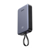 Powerbank 20000mAh Ugreen PB505, USB + USB-C, wbudowany kabel, 20W (szary)