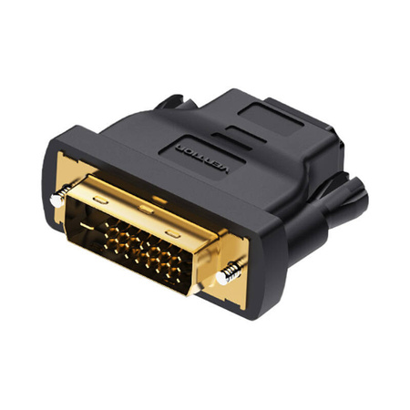 ADAPTER DVI (24+1) MĘSKI NA HDMI 1.4 ŻEŃSKI VENTION ECDB0 1080P 60HZ (CZARNY)