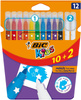 FLAMASTRY BIC KIDS MAGIC FELT PENS 9202953 MIX*10 + 2 WYMAZYWACZE