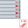PRZEKŁADKI 1-12 A4 MAXI ESSELTE 100125 SZARY PP