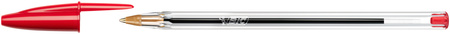 Długopis BIC CRISTAL 847899 czerwony 1.0mm przezroczysta obudowa
