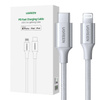 KABEL LIGHTNING DO USB-C  2.0 UGREEN PD 3A US304, 1M (SREBRNY)