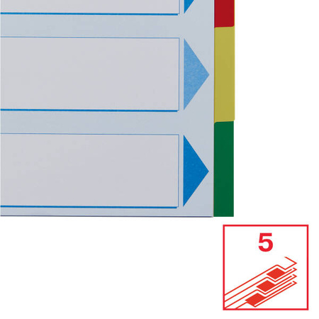PRZEKŁADKI A4 ESSELTE 15259 MIX PP 5SZT