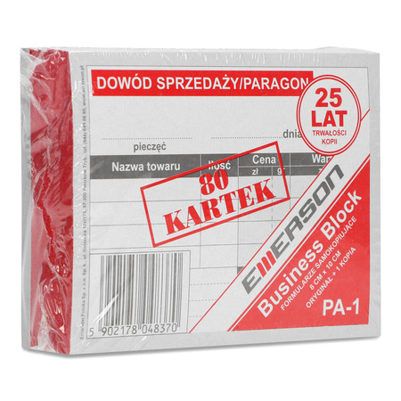 DRUK AKCYDENSOWY PARAGON 8X10 EMERSON PA-1 1+1 80 KART. 5 BL.