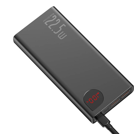 Powerbank Baseus Adaman Metal, 20000mAh, 2xUSB, USB-C, Lightning, microUSB  22.5W (czarny)