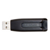 VERBATIM USB FLASH DISK, USB 3.0, 32GB, V3, STORE N GO, CZARNY, 49173, USB A, Z WYSUWANYM ZŁĄCZEM