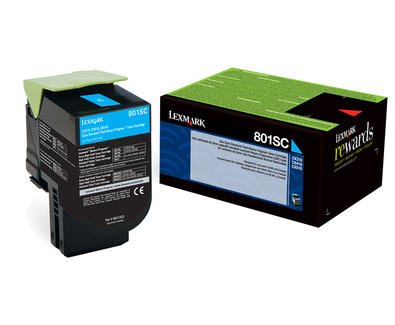 TONER ORYGINALNY LEXMARK 80C2SC0 CYAN 2000 STRON