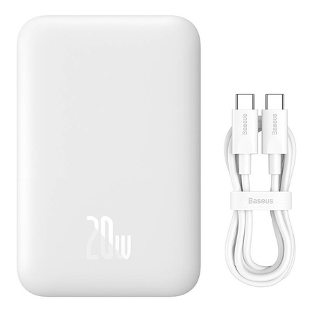 POWERBANK MAGNETYCZNY BASEUS MAGNETIC MINI 6000MAH 20W MAGSAFE (BIAŁY)