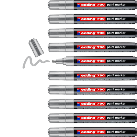 MARKER OLEJOWY EDDING 790 SREBRNY 2-3MM