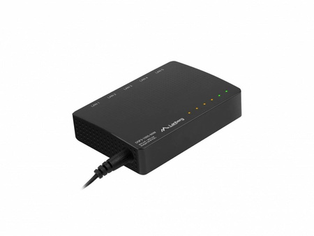 LANBERG SWITCH POE + DESKTOP 5 PORT 1GB DSP3-1005-60W