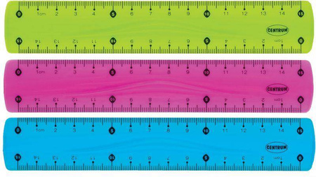 LINIJKA PLASTIKOWA 15CM CENTRUM FLEXIBLE 86638