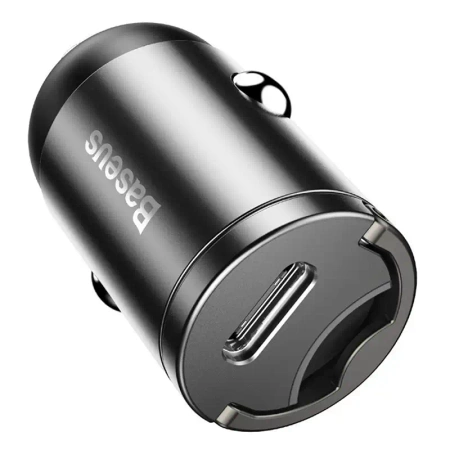 Mini ładowarka samochodowa Baseus Tiny Star USB-C, QC 4.0+, PD, 30W (szara)