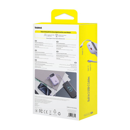 Powerbank BASEUS QPow 2 10000mAh 30W (fioletowy)