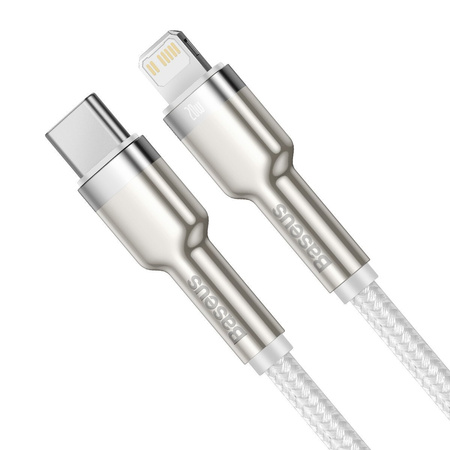 KABEL USB-C DO LIGHTNING BASEUS CAFULE, PD, 20W, 2M (BIAŁY)