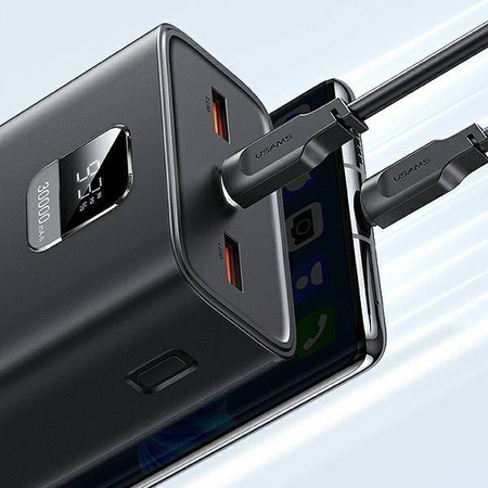 USAMS POWERBANK 30000MAH PB68 PD + QC 3.0 FAST CHARGE