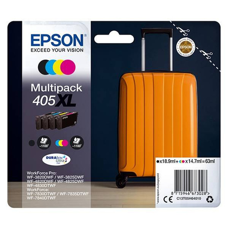 EPSON ORYGINALNY INK / TUSZ C13T05H64010, 405XL, CMYK, 1X18.9 + 3X14.7ML, EPSON WF-7835DTWF, WF-7830DTWF, WF-7840DTWF, WF-4830DTWF