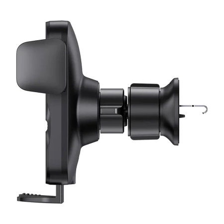 AUTOMATYCZNY UCHWYT SAMOCHODOWY BASEUS WISDOM NA KRATKĘ Z ŁADOWARKĄ INDUKCYJNĄ QI (CZARNY)