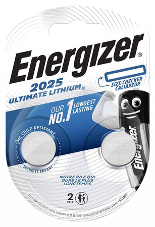 BATERIA LITOWA CR2025 ENERGIZER ULTIMATE LITHIUM COINS 2SZT