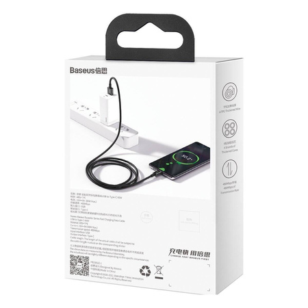 KABEL USB DO USB-C BASEUS SUPERIOR SERIES, 66W, 1M (CZARNY)