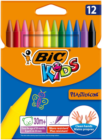 KREDKI ŚWIECOWE BIC KIDS PLASTIDECOR 945764 MIX*12