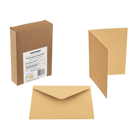 KOPERTA C6 NK EMERSON KRAFT 114X162/105X148 KOPERTA: 120G, KARTECZKA: 250G 25 SZT.