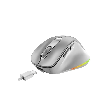 Genius Ergo 9000S Pro Mysz bezprzewodowa, srebrna, 2400DPI