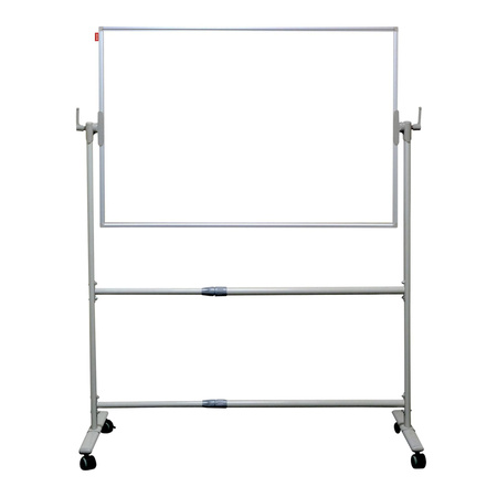 TABLICA SUCHOŚCIERALNA MAGNETYCZNA 100X200CM BIAŁA  MEMOBE OBROTOWA RAMA ALUMINIOWA