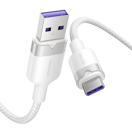KABEL USB 2.0 A DO USB-C 6A VENTION CTOWH 2M (BIAŁY)