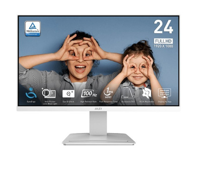 MSI MONITOR PRO MP2412W 23.8 CALA LED/FHD/FLAT/100HZ/BIAŁY
