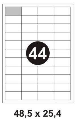 ETYKIETY SAMOPRZYLEPNE 48.5X25.4MM EPRIMO E84855 BIAŁE 100ARK*44SZT
