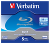 PŁYTA BD-R 25GB 6X VERBATIM 43715 JEWEL 5 SZT.