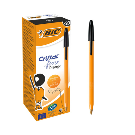 DŁUGOPIS BIC ORANGE 8099231 CZARNY 0.7MM POMARAŃCZOWA OBUDOWA