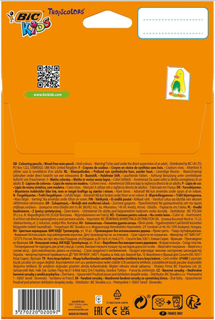 KREDKI OŁÓWKOWE BIC KIDS TROPICOLORS 9375173 MIX*18