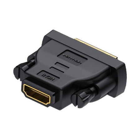 ADAPTER DVI (24+1) MĘSKI NA HDMI 1.4 ŻEŃSKI VENTION ECDB0 1080P 60HZ (CZARNY)