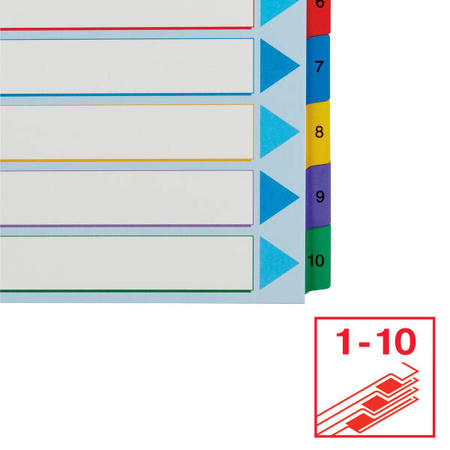 PRZEKŁADKI 1-10 A4 MAXI ESSELTE 100208 MIX