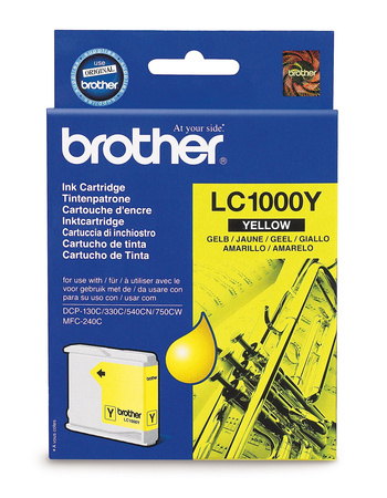 TUSZ ORYGINALNY BROTHER LC1000Y YELLOW 400 STRON