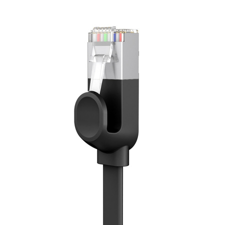 PŁASKI KABEL SIECIOWY BASEUS HIGH SPEED, ETHERNET RJ45, GIGABIT, CAT.6, 1M (CZARNY)