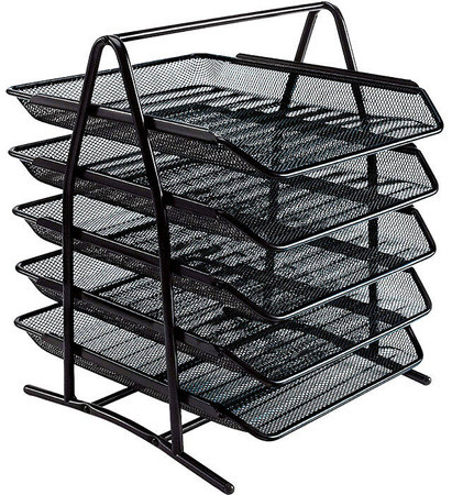 SZUFLADA NA DOKUMENTY GRAND GR-071 5 SZUFLAD 120-1955 CZARNA 350X300X390MM METALOWA SIATKA